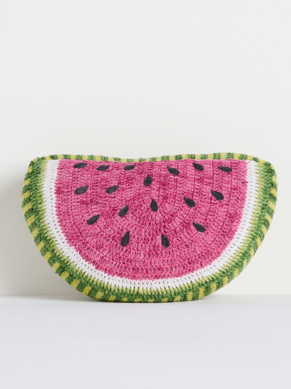 Anthropologie Grove indoor/outdoor woven fruit shaped pillow